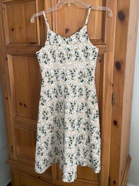 GB Girls Size 12 Daisy Floral Embroidered Fit and Flare Dress